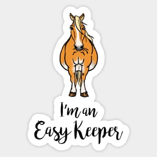 Easy Keeper - Fancy the Haflinger • Black Text Sticker